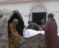 the burial