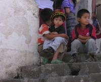 some kiddos at the cathedral in Santiago Atitl�n