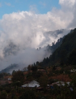 sometimes the clouds are higher, sometimes the mountains