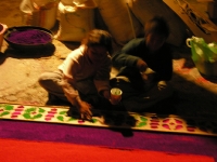 in the middle of the night before Good Friday: the carpets under construction