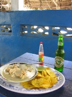 conch & coconut-milk soup on the beach