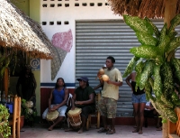 playing punta (musical genre of the Gar�funa) in L�vingston