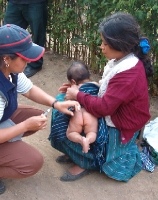 door-to-door diphtheria-tetanus-pertussis vaccinations in Cotzancanalaj
