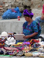 selling crafts on the streets of Antigua