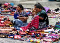 more colorful handicrafts for sale - in response to the floods of tourists that Antigua attracts