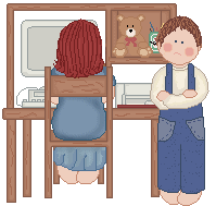 mom on computer