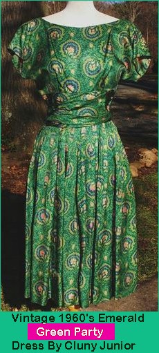green party dress...joke...a party dress that is emerald green