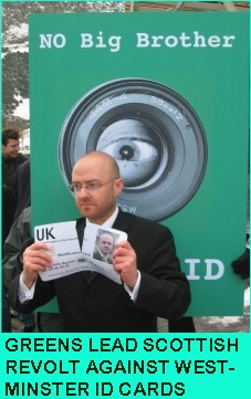 scottish greens reject National ID cards as an invasion of privacy