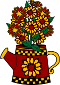 Flowes in watering can image