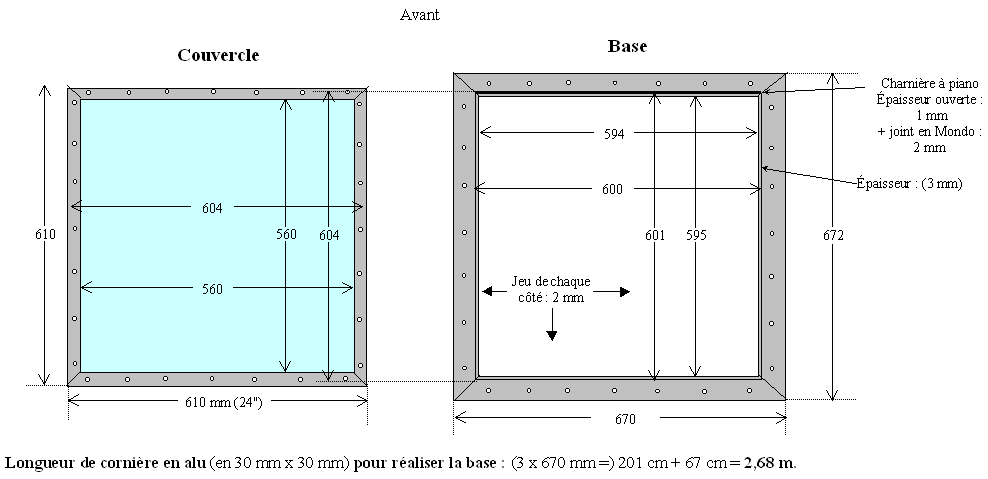Plan du toit vu de dessus