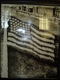 This is USA flag but if you take a look in detail, you will see a million on people.