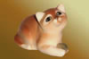 Ginger kitten figurine