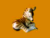 Zebra-calf lying figurine