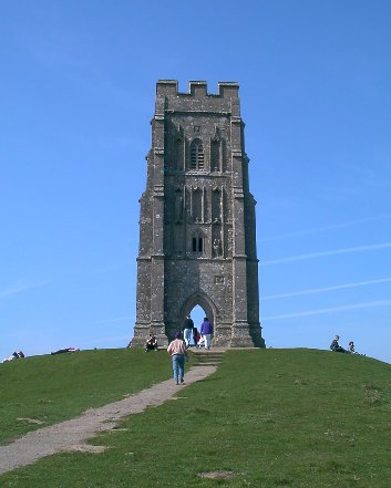 Glastonbury Tor - Legendary place of the isle of Avalon, King Arthur, and an ancient maze. Currently an attraction for strange "new age" people and reincarnated druids.  The view from up here is breathtaking as well as the hike up.