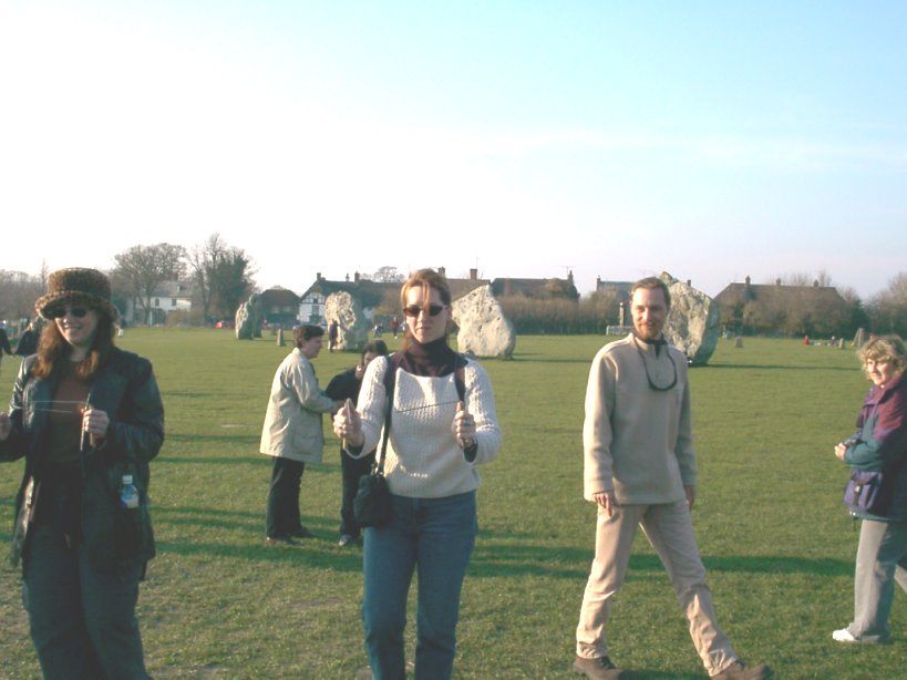 Kasia dowsing at Avebury