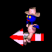 Look at him go!