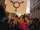 myself,tricia and yamana......getting warmed up for the march.