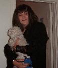 with a friends little puppy.he was so cute but fidgety