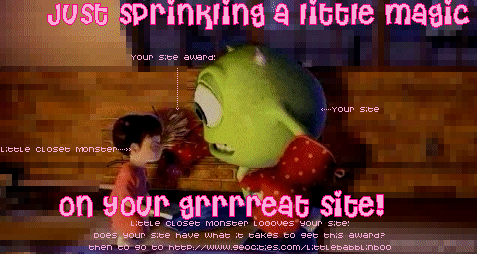 Thanks Little Closet Monster!