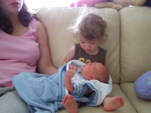 Pic, Peyten holding Austin