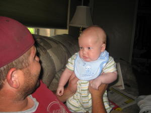 Pic, Uncle Jeremy holding Austin