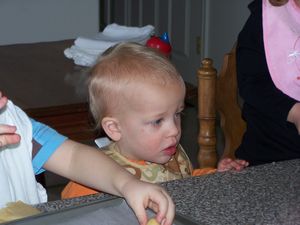Pic, Austin baking Christmas cookies