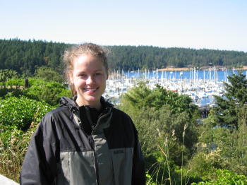 Pic, Em at Orcas harbor overlook