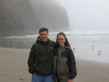 Pic, Em and Brock on Oregon seashore