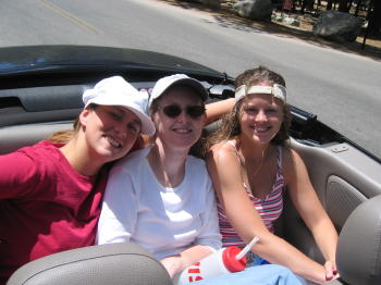 Pic, Sisters enjoying Yosemite in the convertible