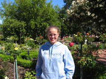 Pic, Em at Hearst Castle garden