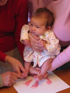 Pic, Eirelyn’s footprint being taken