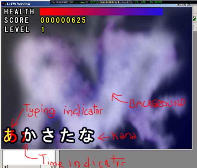 KanaGame prototype screen