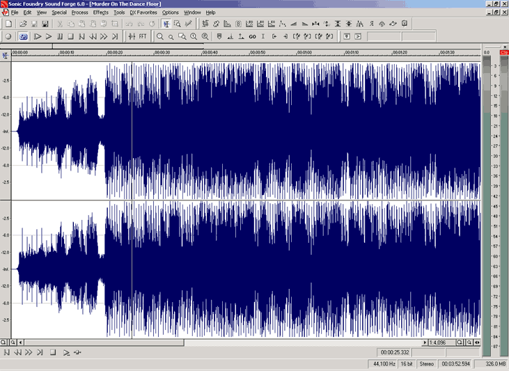 After loading the file in Sound Forge