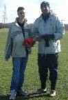 Ashley Receiving a England Shirt presented to him bt the Punjab Utd Manager