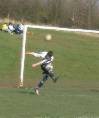Goalkick taken by Danny Robinson