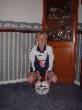 Kieran 2001/02 Player of the Year modelling the new strip for 2002/03..Click on photo to enlarge..