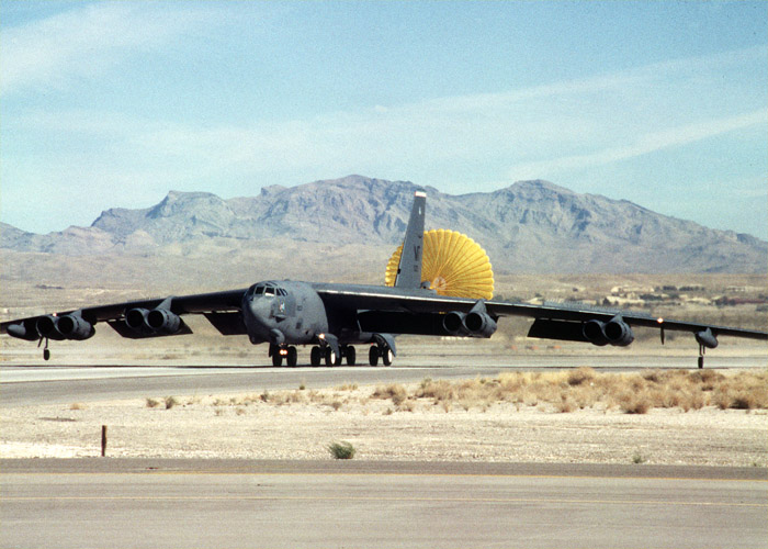 B52 shute deployed.