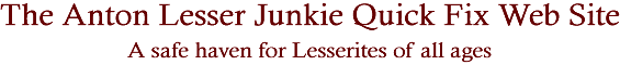 The Anton Lesser Junkie Quick Fix Web Site