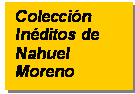 Colección Inéditos de Nahuel Moreno