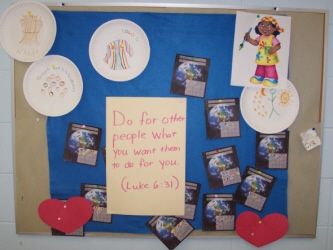 Preschool room bulletin board