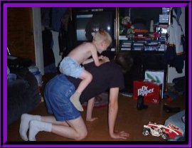 Me and daddy playin horsey
