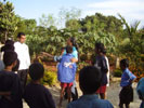 maisy with the children