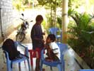 helping another kid to enjoy the chocolate
