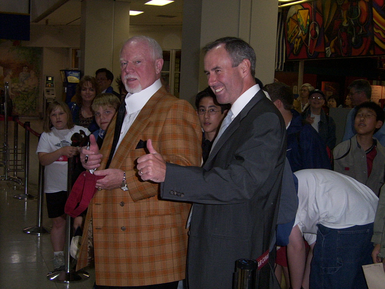 Don Cherry and Ron MacLean at Pearson Intl.