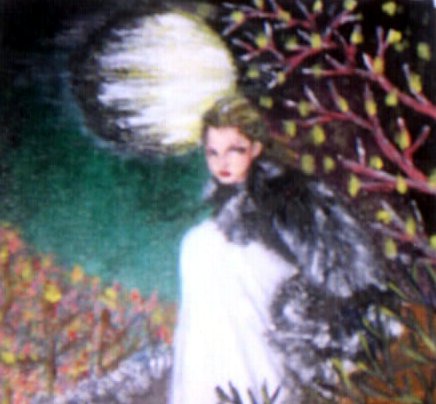 My Painting - " Gadis dan Bulan "