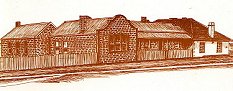 The Mt Shadwell Hotel, which was built in the  1850's. The hotel still stands today, although a modern facade was placed on the building in the 1920's.