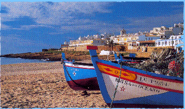 B�de p� stranden i Praia da Luz