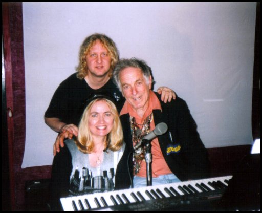 Chuck and Vimala with Dave Amram
