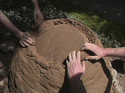 the first layer of cob goes on