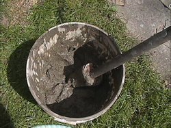 mixing plaster